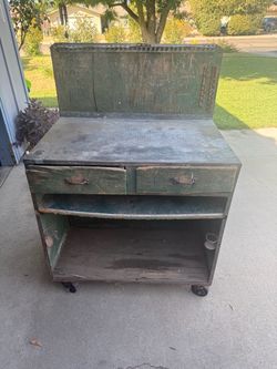 Older wood/welding table