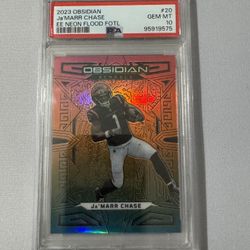 Ja’Marr Chase Neon Flood FOTL 2/3 PSA 10