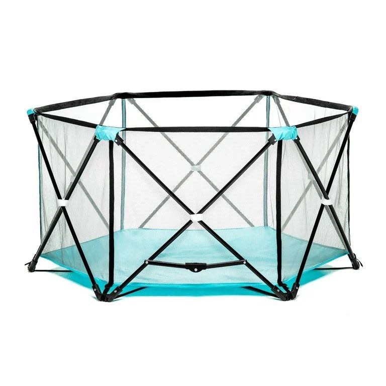 Regalo My Play® Portable Play Yard Indoor and Outdoor, Washable, Aqua, 6-Panel, Unisex