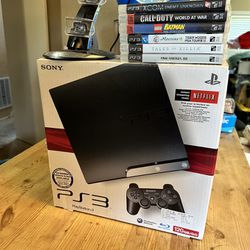 PS3 In Original Box With 6 Games 