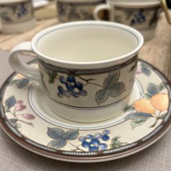 Mikasa Garden harvest Tea Cups and Saucers