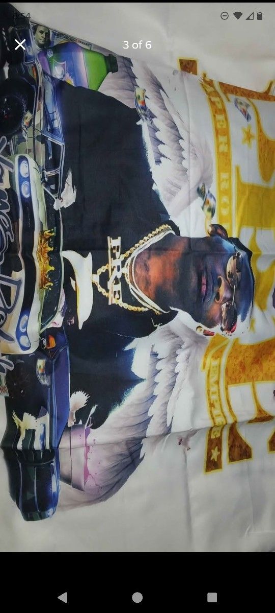 King Size Sheets And Pillow Cases And Two Printings You Can Put On A T-shirt Of Young Dolph 🐬