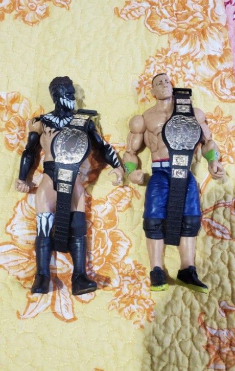 WWE Action Figures with Custom Championship Belts