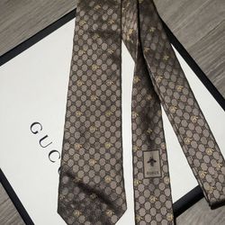  Gucci Silk Wool Interlocking G Jacquard Tie