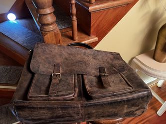 Vagabon Bag, Distressed, Leather Briefcase, Classic, Retro, New , $98