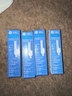 GE DEL 9W G24q LED Bulbs – Set of 4