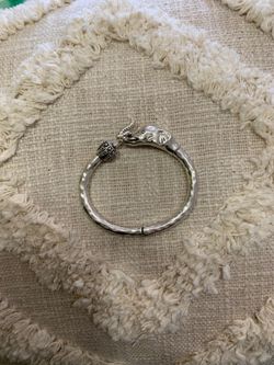 Silver elephant cuff bracelet (Lucky Brand)