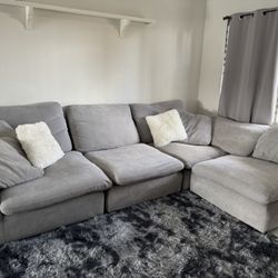 Gray Modular Cloud Couch Sofa Sala 