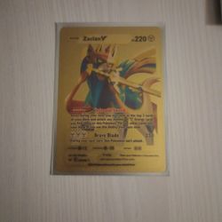Zacian V 138/202 Sword HOLO RARE Pokemon Card Radiant Gold Foil

