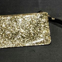 Kate Spade Gold Glittery Wristlet