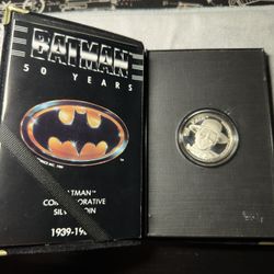 Batman 50 Years Joker Commemorative silver 1oz
