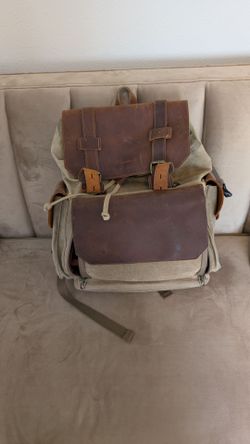 Endurax vintage canvas camera backpack