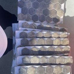 Driftwood hexagon tiles