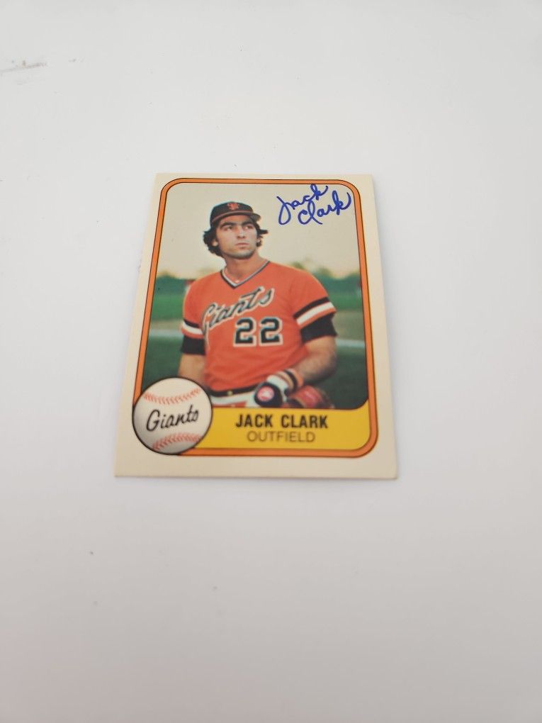 1981 Fleer # 433 Jack Clark Autographed Baseball Card In Chandler