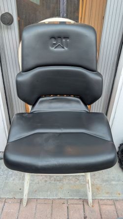 new caterpillar seat top and bottom oem black vinyl chair