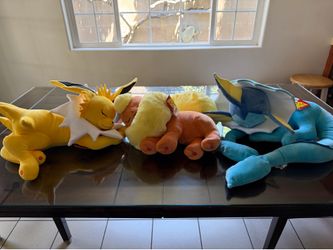 Pokemon Sleeping Plush “Jolteon, Flareon, Vaporeon” 18’