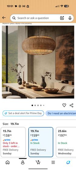Rattan, boho light (2) brand new