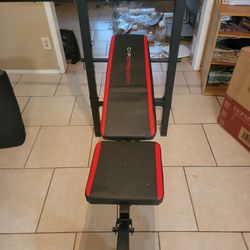 Adjustable Bench With 90lbs Of Weights