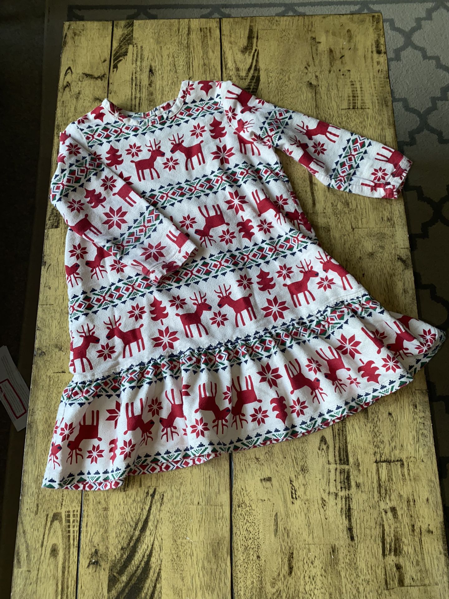 Girls Size 5 Hanna Anderson Holiday Nightgown and JOY Pj Set