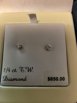 1/4 Carat Diamond Earrings 