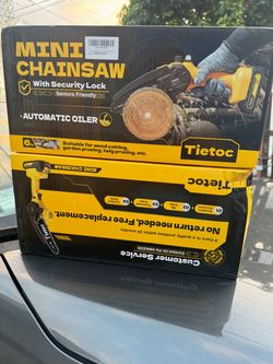 Tietoc 6-Inch Mini Chainsaw with Security Lock