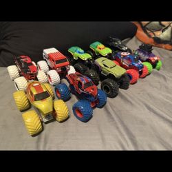Marvel-themed Monster Jam die-cast toy trucks