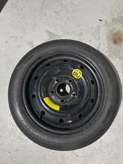 Brand New 15" Compact Spare Tire Donut (T125/80D15) - 5 Lug Steel Wheel
