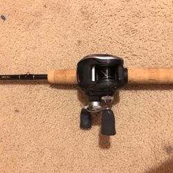Bait casting rod and reel