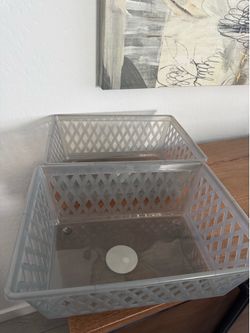 Lightweight baskets grey. Perfect for cabinet storage