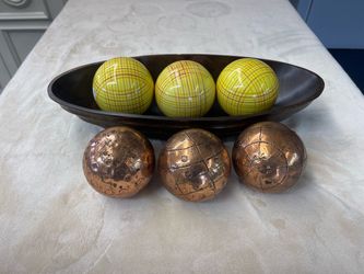 Decorative Ball Set – Ceramic and Metal