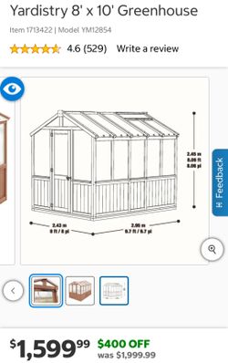 GREEN HOUSE NEW IN BOX SOLID WOOD