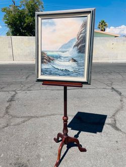 Oil painting & easel
