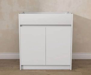 White Two-Door Storage Cabinet
