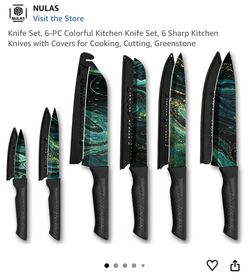6-Piece Kitchen Knife Set with Covers
