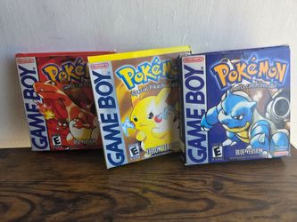 $10 for the 3 Pokemon Gameboy box (just box) (rep fake)