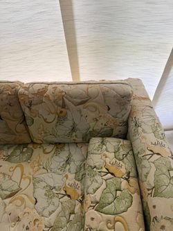 Floral Pattern Three-Seat Sofa (sofa bed) and Love Seat