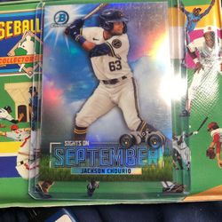 2023 Bowman Chrome Sights On September Jackson Chourio Refractor Insert In Mint Condition! 