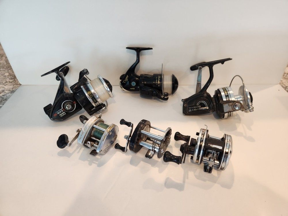 6 Fishing Reels, Shakespeare, SHIMANO BANTAM 300 BAITCASTER FISHING REEL & More