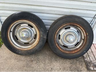 Two 15” Chevy vintage rally wheels
