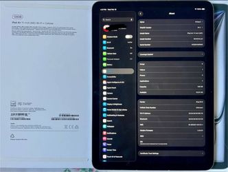 Apple 2024 iPad Air 11-inch (M2) Wi-Fi + Cellular (eSIM) Space Gray.