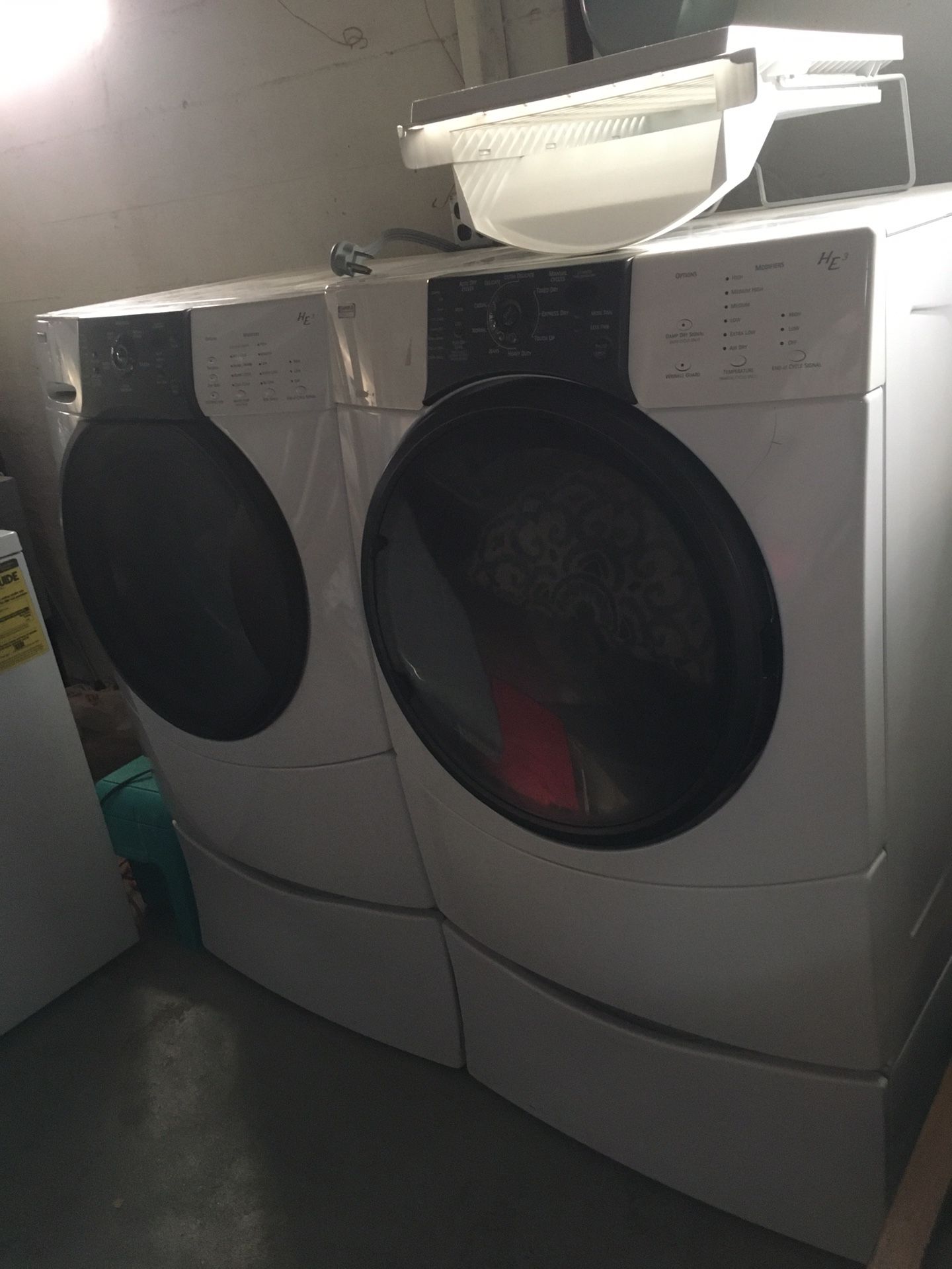 Kenmore Elite Washer & Dryer w/added Pedestal bases for Sale in