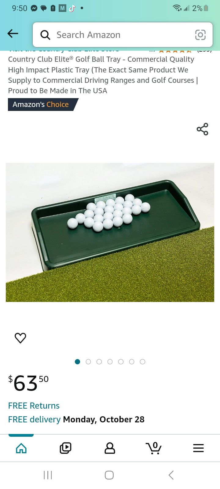 COUNTRY CLUB ELITE. COMMERCIAL GRADE, GOLF BALL STAGING TRAY