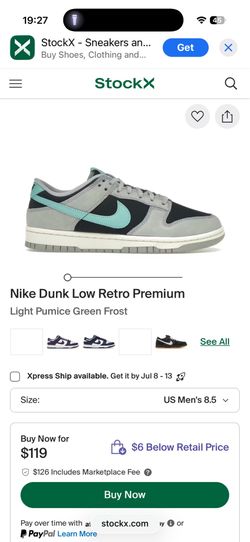 Nike Dunk Low Retro Premium Light Pumice Green Frost