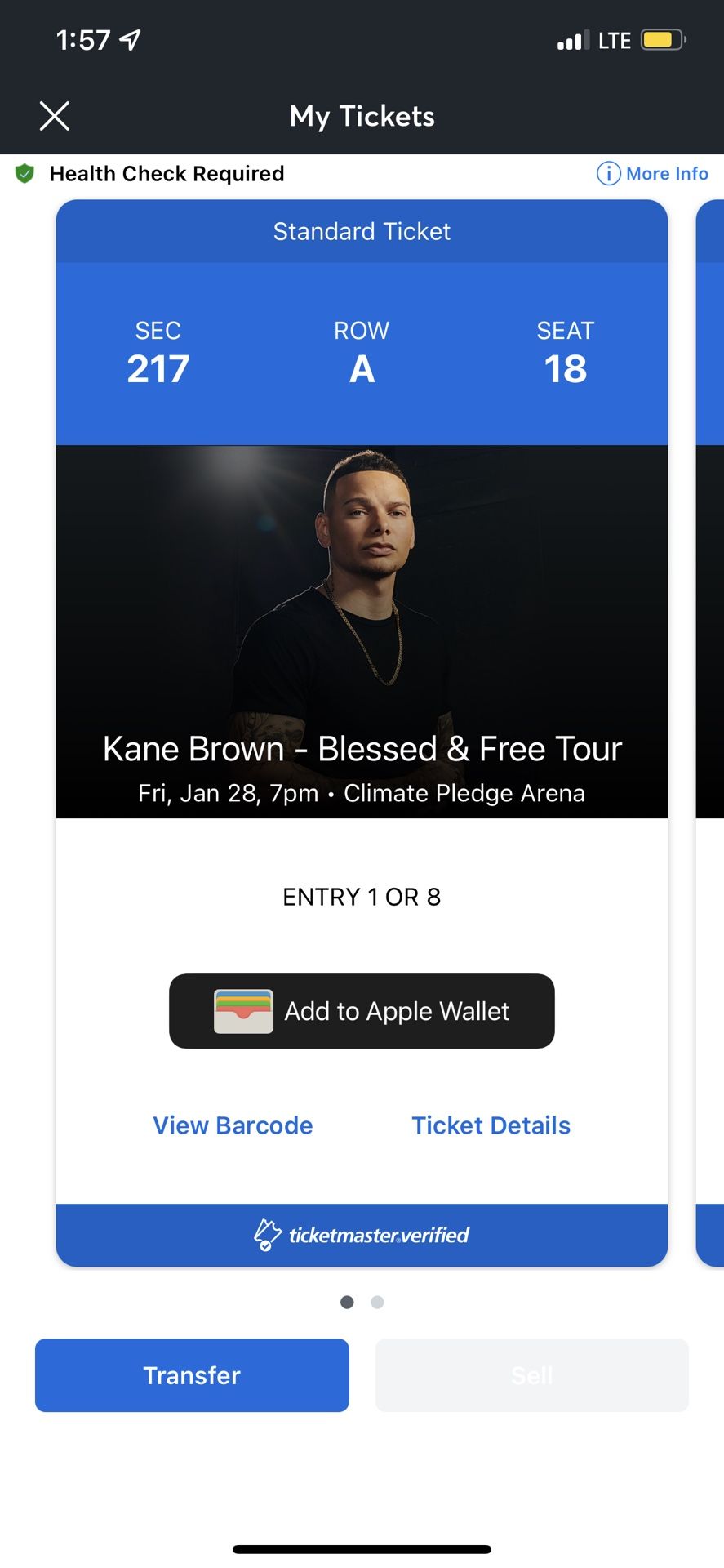 2 Tickets For Kane Brown On Friday 28th