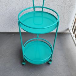 Vintage Turqouise Circular Cart