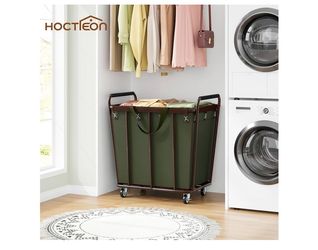 Hoctieon Large Laundry Cart with Wheels