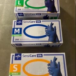 Medline Sensicare Silk Gloves ( BLUE)