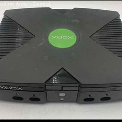 Microsoft Xbox Black Portable Home Video Game Console With Cords Parts Only