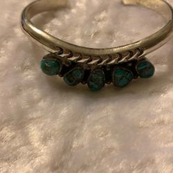 Sterling Silver Bracelet With Turquoise