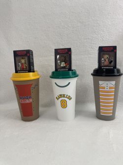 Stranger Things x Starbucks topper and plastic cup